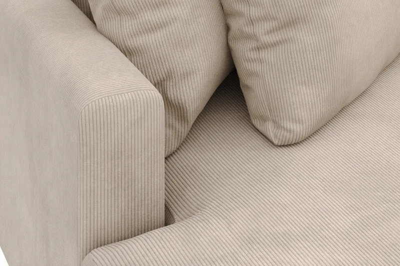 Menard 4-personers Venstrevendt L-formet Divansofa i Manchester - Greige - Møbler - Sofaer - Sofa med chaiselong