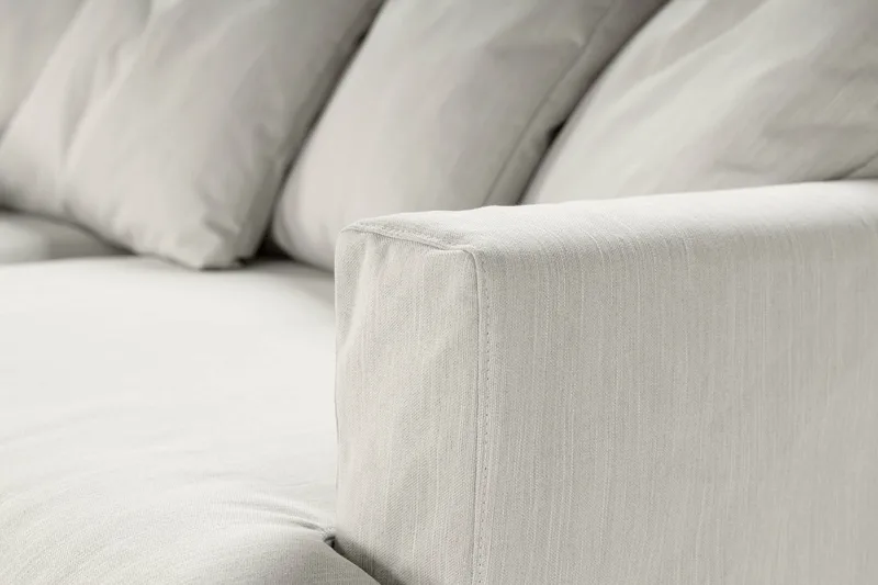 Menard 4-personers Venstrevendt L-formet Chaiselongsofa i Stof - Lysegrå - Møbler - Sofaer - Sofa med chaiselong