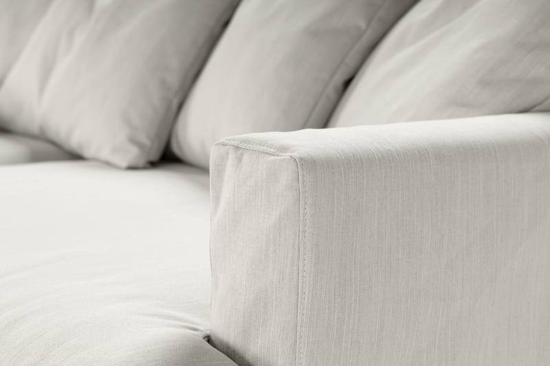 Menard 4-personers Venstrevendt Dyb L-formet Chaiselongsofa i Stof - Lysegrå - Møbler - Sofaer - Sofa med chaiselong