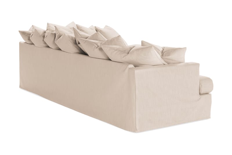 Menard 4-personers Højrevendt L-formet Chaiselongsofa i Stof - Beige - Møbler - Sofaer - Sofa med chaiselong