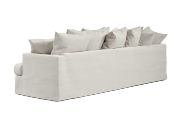 Menard 4-personers Venstrevendt Dyb L-formet Chaiselongsofa i Stof - Beige - Møbler - Sofaer - Sofa med chaiselong - 4 personers sofa med chaiselong