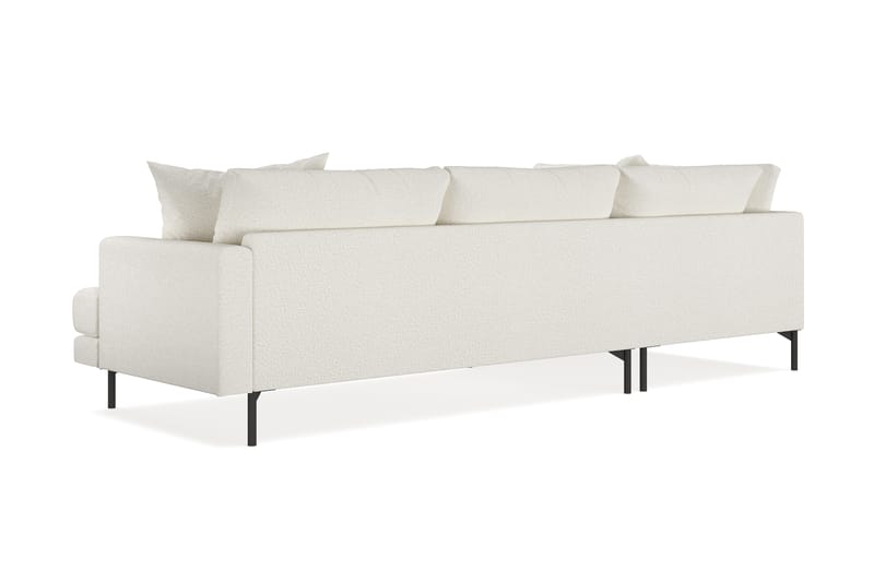 Menard 4-personers Venstrevendt L-formet Chaiselongsofa i Bouclé - Hvid - Møbler - Sofaer - Sofa med chaiselong