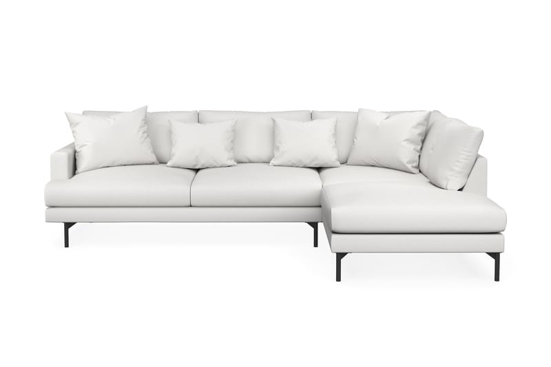 Menard 4-personers Højrevendt L-formet Chaiselongsofa i Stof - Hvid - Møbler - Sofaer - Sofa med chaiselong