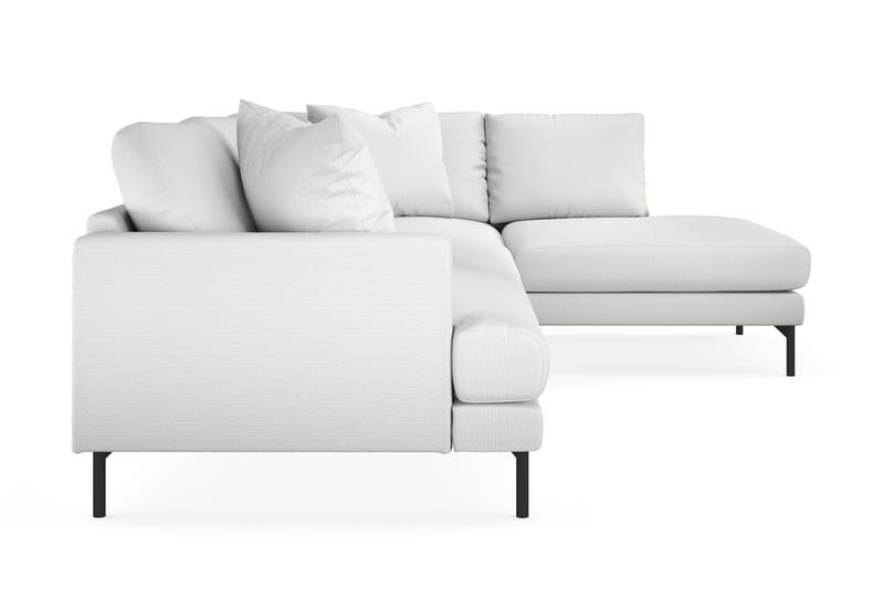 Menard 4-personers Højrevendt L-formet Chaiselongsofa i Stof - Hvid - Møbler - Sofaer - Sofa med chaiselong