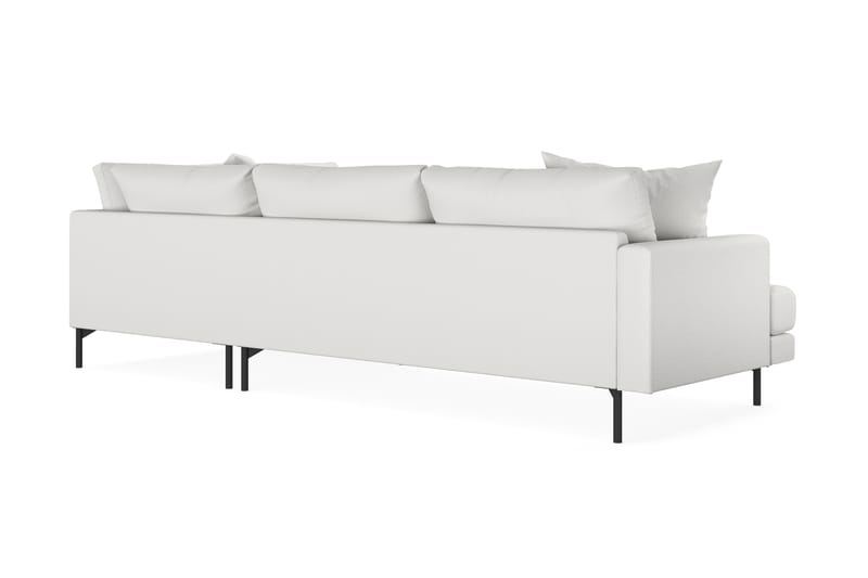 Menard 4-personers Højrevendt L-formet Chaiselongsofa i Stof - Hvid - Møbler - Sofaer - Sofa med chaiselong