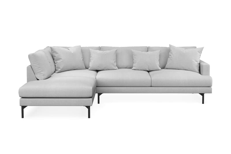 Menard 4-personers Venstrevendt L-formet Chaiselongsofa i Stof - Lysegrå - Møbler - Sofaer - Sofa med chaiselong