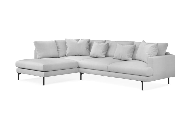 Menard 4-personers Venstrevendt L-formet Chaiselongsofa i Stof - Lysegrå - Møbler - Sofaer - Sofa med chaiselong