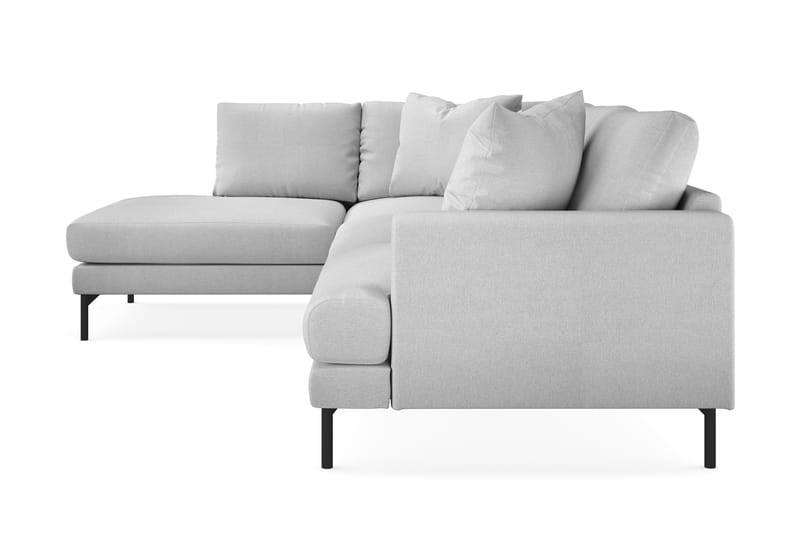 Menard 4-personers Venstrevendt L-formet Chaiselongsofa i Stof - Lysegrå - Møbler - Sofaer - Sofa med chaiselong