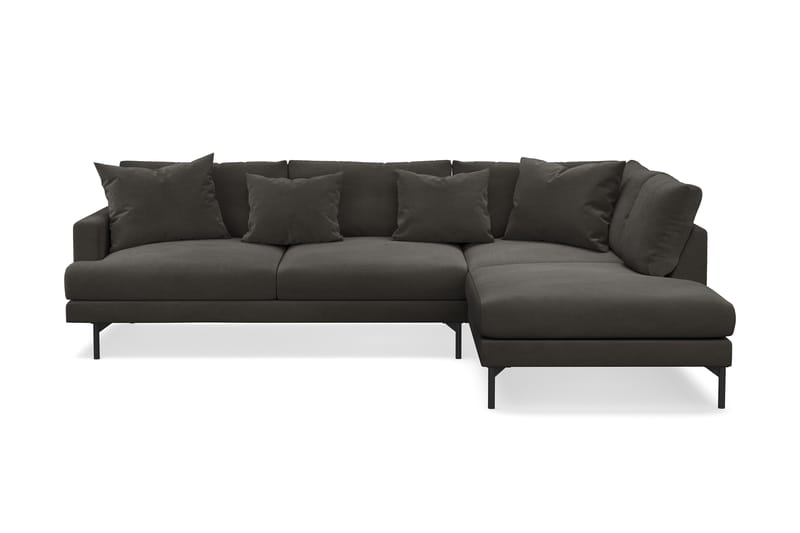 Menard 4-personers Højrevendt L-formet Chaiselongsofa i Manchester - Mørkegrå - Møbler - Sofaer - Sofa med chaiselong