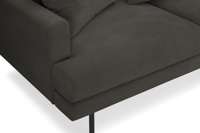 Menard 4-personers Højrevendt L-formet Chaiselongsofa i Manchester - Mørkegrå - Møbler - Sofaer - Sofa med chaiselong