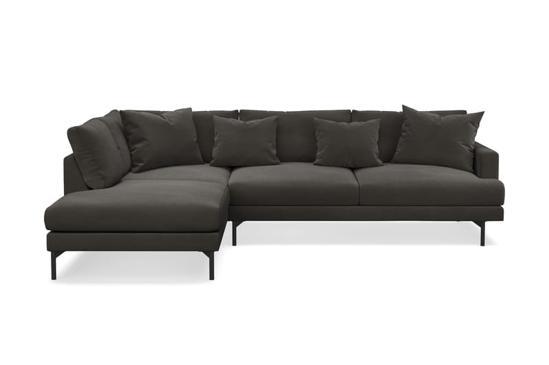 Menard 4-personers Venstrevendt L-formet Chaiselongsofa i Manchester - Mørkegrå - Møbler - Sofaer - Sofa med chaiselong