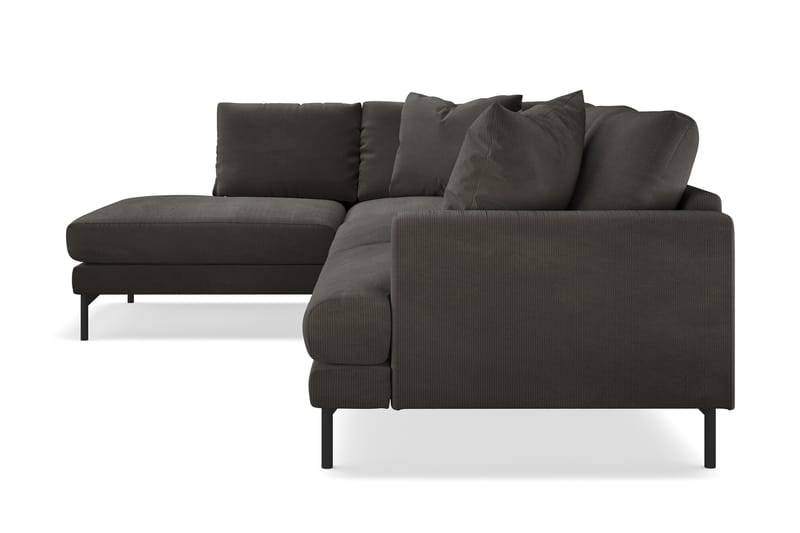 Menard 4-personers Venstrevendt L-formet Chaiselongsofa i Manchester - Mørkegrå - Møbler - Sofaer - Sofa med chaiselong
