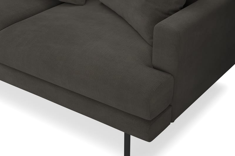Menard 4-personers Venstrevendt L-formet Chaiselongsofa i Manchester - Mørkegrå - Møbler - Sofaer - Sofa med chaiselong