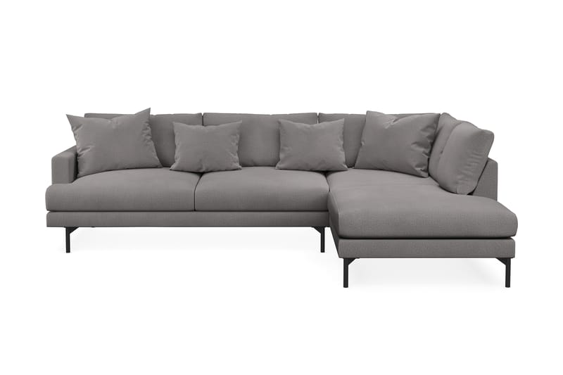 Menard 4-personers Højrevendt L-formet Chaiselongsofa i Stof - Mørkegrå - Møbler - Sofaer - Sofa med chaiselong
