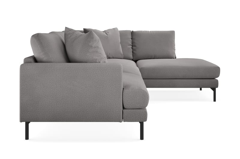 Menard 4-personers Højrevendt L-formet Chaiselongsofa i Stof - Mørkegrå - Møbler - Sofaer - Sofa med chaiselong