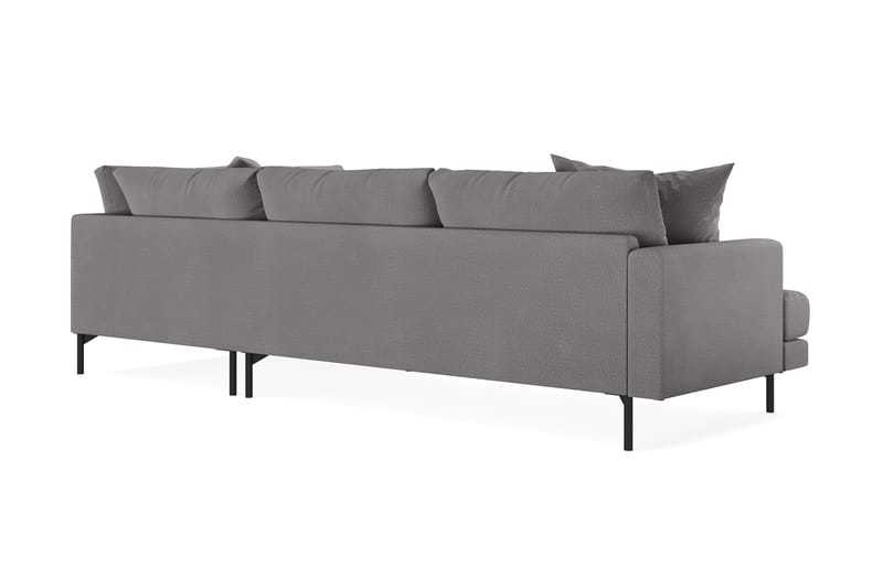 Menard 4-personers Højrevendt L-formet Chaiselongsofa i Stof - Mørkegrå - Møbler - Sofaer - Sofa med chaiselong