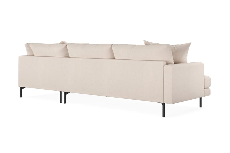 Menard 4-personers Højrevendt L-formet Chaiselongsofa i Stof - Beige - Møbler - Sofaer - Sofa med chaiselong