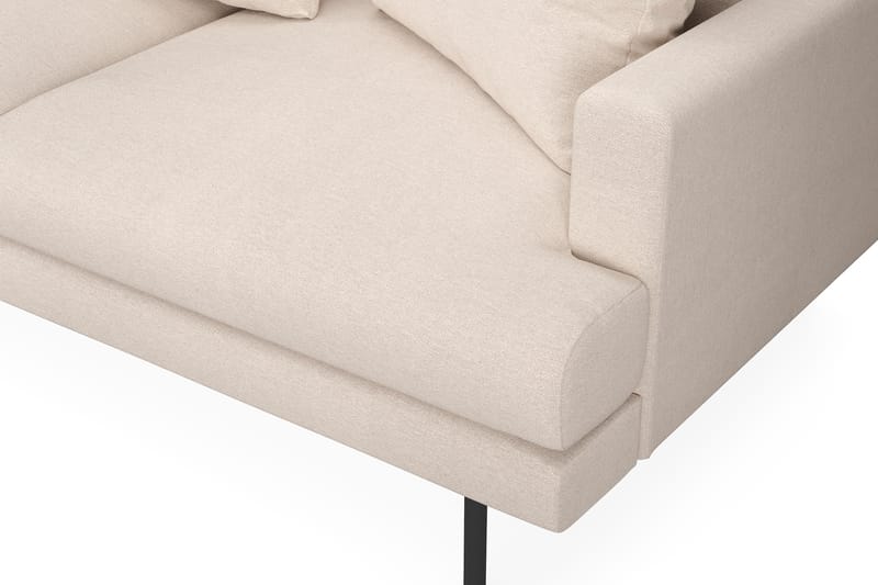 Menard 4-personers Venstrevendt L-formet Chaiselongsofa i Stof - Beige - Møbler - Sofaer - Sofa med chaiselong