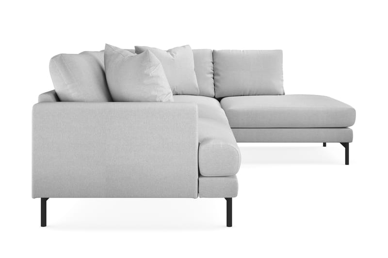 Menard 4-personers Højrevendt L-formet Chaiselongsofa i Stof - Lysegrå - Møbler - Sofaer - Sofa med chaiselong