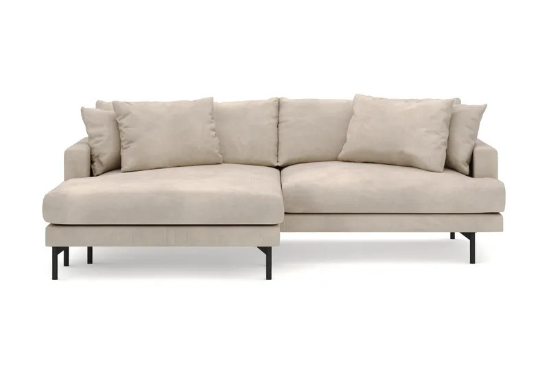 Menard 4-personers Venstrevendt L-formet Divansofa i Manchester - Greige - Møbler - Sofaer - Sofa med chaiselong