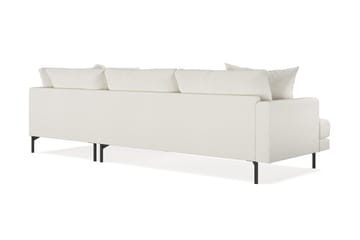 Menard 4-personers Højrevendt Dyb L-formet Chaiselongsofa i Bouclé - Hvid - Møbler - Sofaer - Sofa med chaiselong