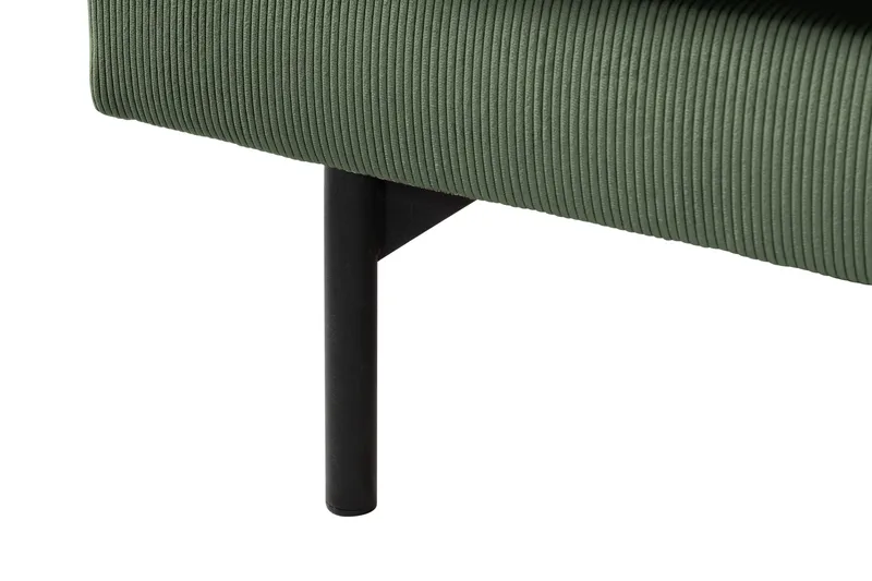 Menard 4-personers Højrevendt Dyb L-formet Chaiselongsofa i Manchester - Grøn - Møbler - Sofaer - Sofa med chaiselong