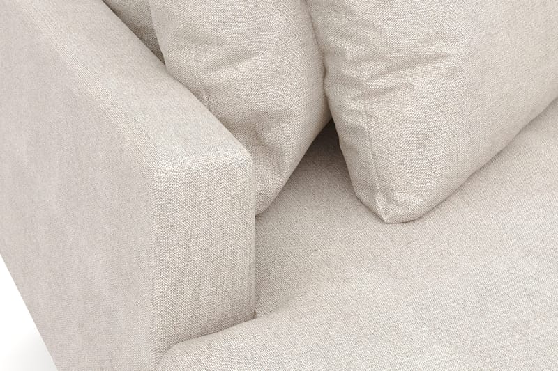 Menard 4-personers Venstrevendt Dyb L-formet Divansofa i Stof - Beige - Møbler - Sofaer - Sofa med chaiselong