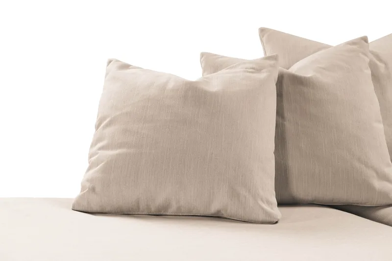 Menard 4-personers Venstrevendt Dyb L-formet Chaiselongsofa i Stof - Beige - Møbler - Sofaer - Sofa med chaiselong