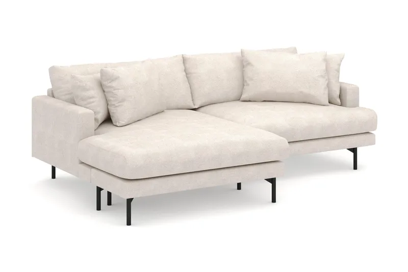 Menard 4-personers Venstrevendt L-formet Divansofa i Stof - Beige - Møbler - Sofaer - Sofa med chaiselong