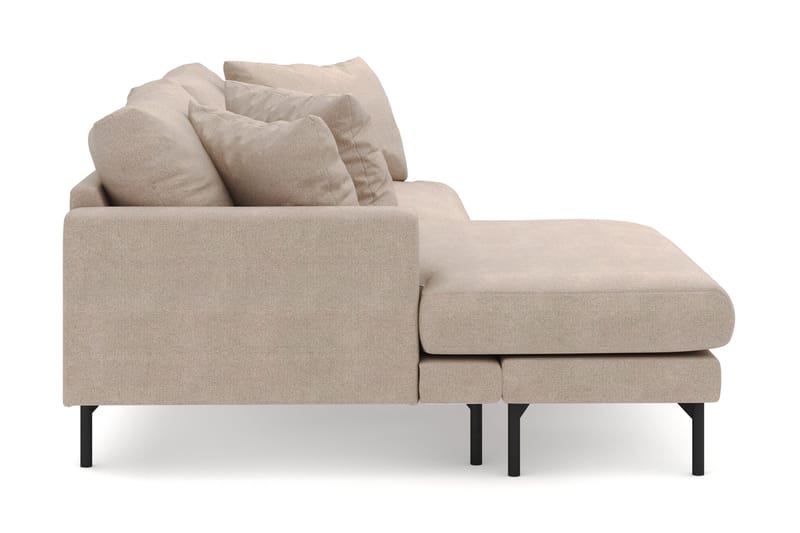 Menard 4-personers Venstrevendt L-formet Divansofa i Stof - Beige - Møbler - Sofaer - Sofa med chaiselong