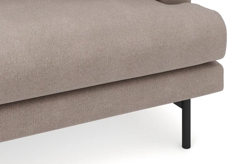 Menard 4-personers Venstrevendt Dyb L-formet Divansofa i Stof - Brun - Møbler - Sofaer - Sofa med chaiselong