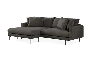 Menard 4-personers Venstrevendt L-formet Divansofa i Manchester - Mørkegrå - Møbler - Sofaer - Sofa med chaiselong - 4 personers sofa med chaiselong
