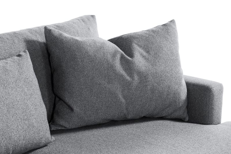 Menard 4-personers Venstrevendt Dyb L-formet Chaiselongsofa i Stof - Grå - Møbler - Sofaer - Sofa med chaiselong