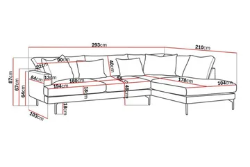 Menard 4-personers Højrevendt Dyb L-formet Chaiselongsofa i Manchester - Beige - Møbler - Sofaer - Sofa med chaiselong