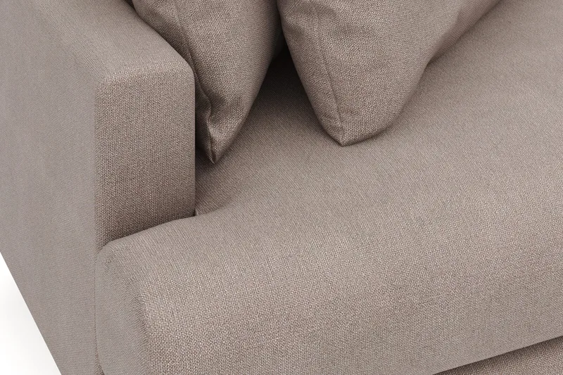 Menard 4-personers Højrevendt L-formet Divansofa i Stof - Brun - Møbler - Sofaer - Sofa med chaiselong