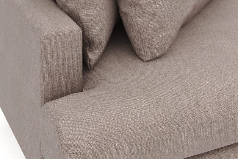 Menard 4-personers Højrevendt L-formet Divansofa i Stof - Brun - Møbler - Sofaer - Sofa med chaiselong