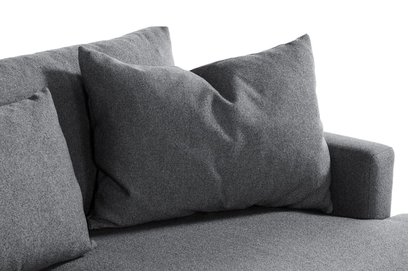 Menard 4-personers Venstrevendt Dyb L-formet Chaiselongsofa i Stof - Mørkegrå - Møbler - Sofaer - Sofa med chaiselong