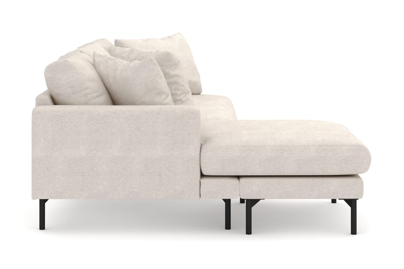 Menard 4-personers Venstrevendt Dyb L-formet Divansofa i Stof - Beige - Møbler - Sofaer - Sofa med chaiselong