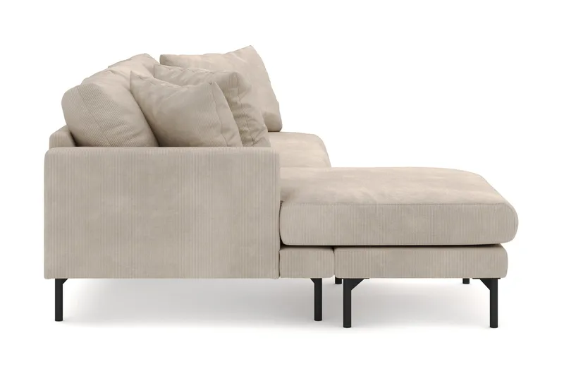 Menard 4-personers Venstrevendt Dyb L-formet Divansofa i Manchester - Greige - Møbler - Sofaer - Sofa med chaiselong