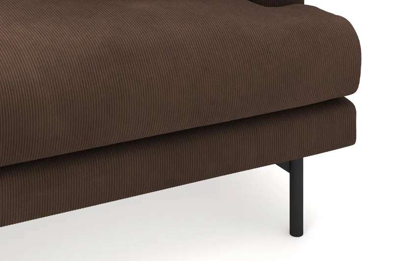 Menard 4-personers Venstrevendt Dyb L-formet Divansofa i Manchester - Brun - Møbler - Sofaer - Sofa med chaiselong