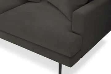 Menard 4-personers Venstrevendt Dyb L-formet Chaiselongsofa i Manchester - Mørkegrå - Møbler - Sofaer - Sofa med chaiselong