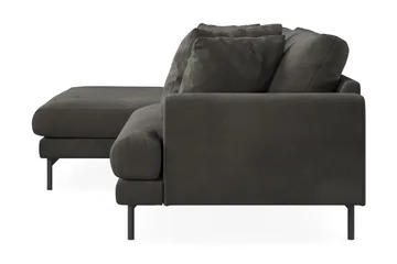 Menard 4-personers Venstrevendt L-formet Divansofa i Manchester - Mørkegrå - Møbler - Sofaer - Sofa med chaiselong - 4 personers sofa med chaiselong