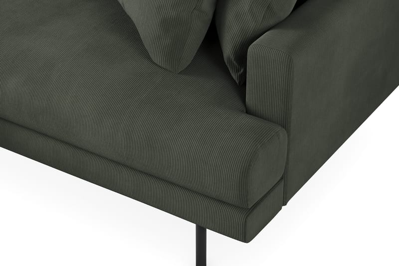 Menard 4-personers Venstrevendt L-formet Divansofa i Manchester - Mørkegrøn - Møbler - Sofaer - Sofa med chaiselong - 4 personers sofa med chaiselong