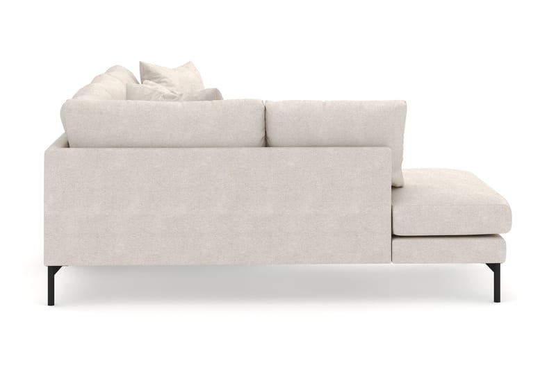 Menard 4-personers Venstrevendt Dyb L-formet Chaiselongsofa i Stof - Beige - Møbler - Sofaer - Sofa med chaiselong