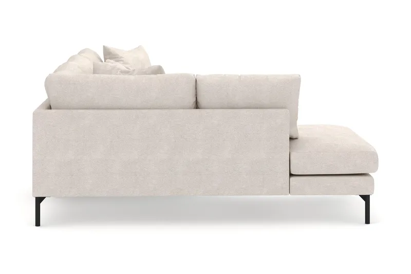 Menard 4-personers Venstrevendt Dyb L-formet Chaiselongsofa i Stof - Beige - Møbler - Sofaer - Sofa med chaiselong