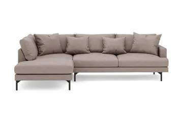 Menard 4-personers Venstrevendt Dyb L-formet Chaiselongsofa i Stof