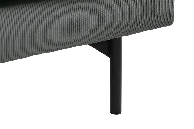 Menard 4-personers Venstrevendt Dyb L-formet Chaiselongsofa i Manchester - Grå - Møbler - Sofaer - Sofa med chaiselong