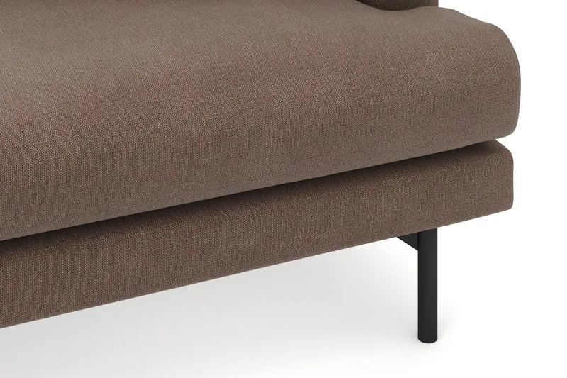 Menard 4-personers Venstrevendt Dyb L-formet Divansofa i Stof - Brun - Møbler - Sofaer - Sofa med chaiselong