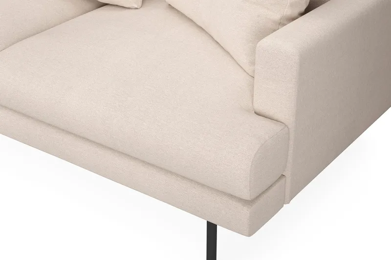 Menard 4-personers Venstrevendt Dyb L-formet Chaiselongsofa i Stof - Beige - Møbler - Sofaer - Sofa med chaiselong