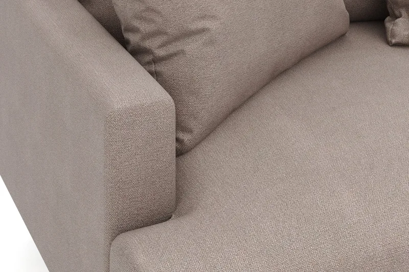 Menard 4-personers Højrevendt Dyb L-formet Chaiselongsofa i Stof - Brun - Møbler - Sofaer - Sofa med chaiselong